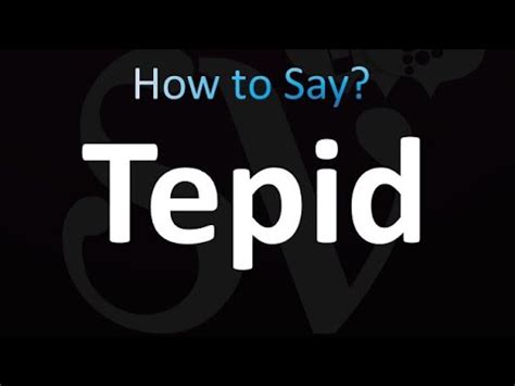 How to say <b>tepid</b>. . How to pronounce tepid